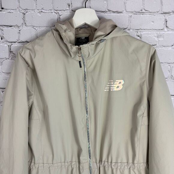 New Balance Windbreaker Water Resistant Full Zip Hooded Jacket Size Large - Picture 2 of 8